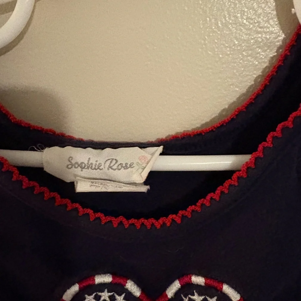 Navy and Red Plaid Heart Dress - Picture 2 of 4